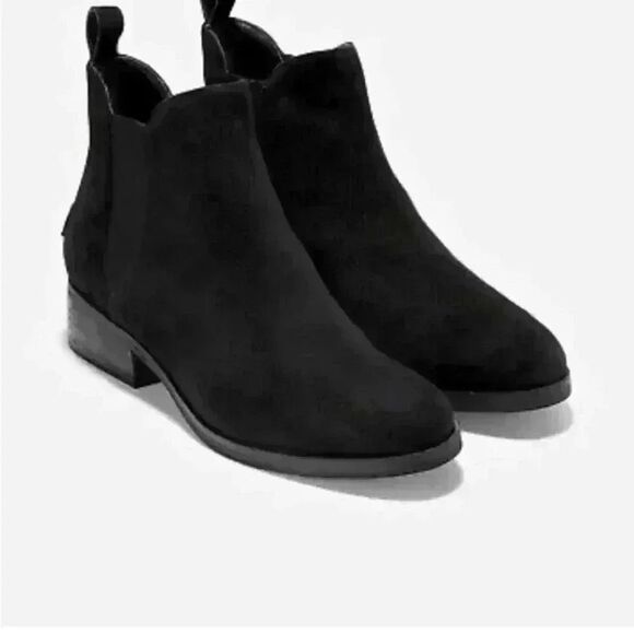 Cole Haan Shoes - Cole Haan Suede Laina Ankle Boot Bootie Slip On Shoe Size 7B